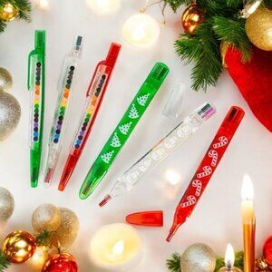 Christmas Glitter Stacking Crayons 12 Pack